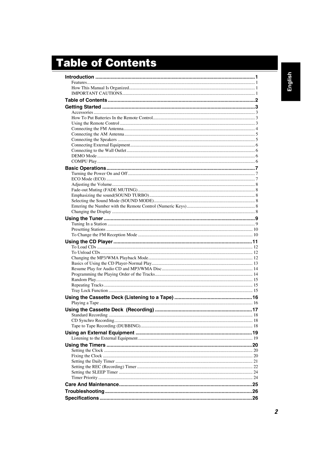 JVC MX-KC45 manual Introduction, Using the Cassette Deck Listening to a Tape 