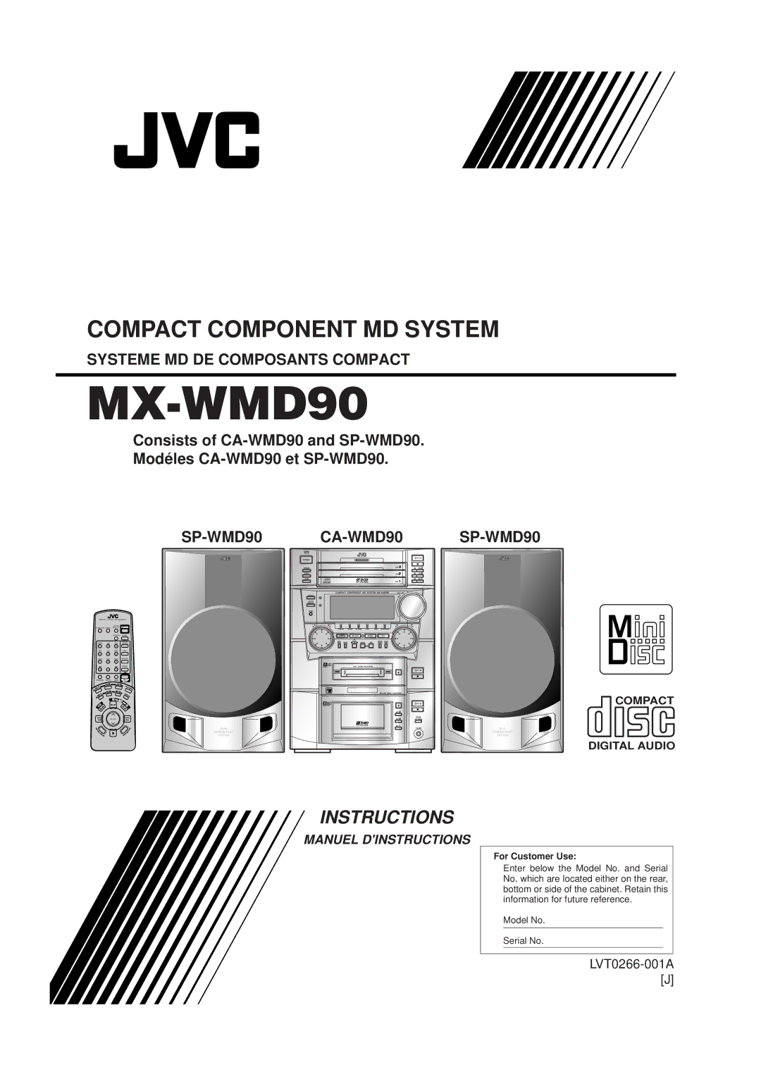 JVC MX-WMD90 manual 