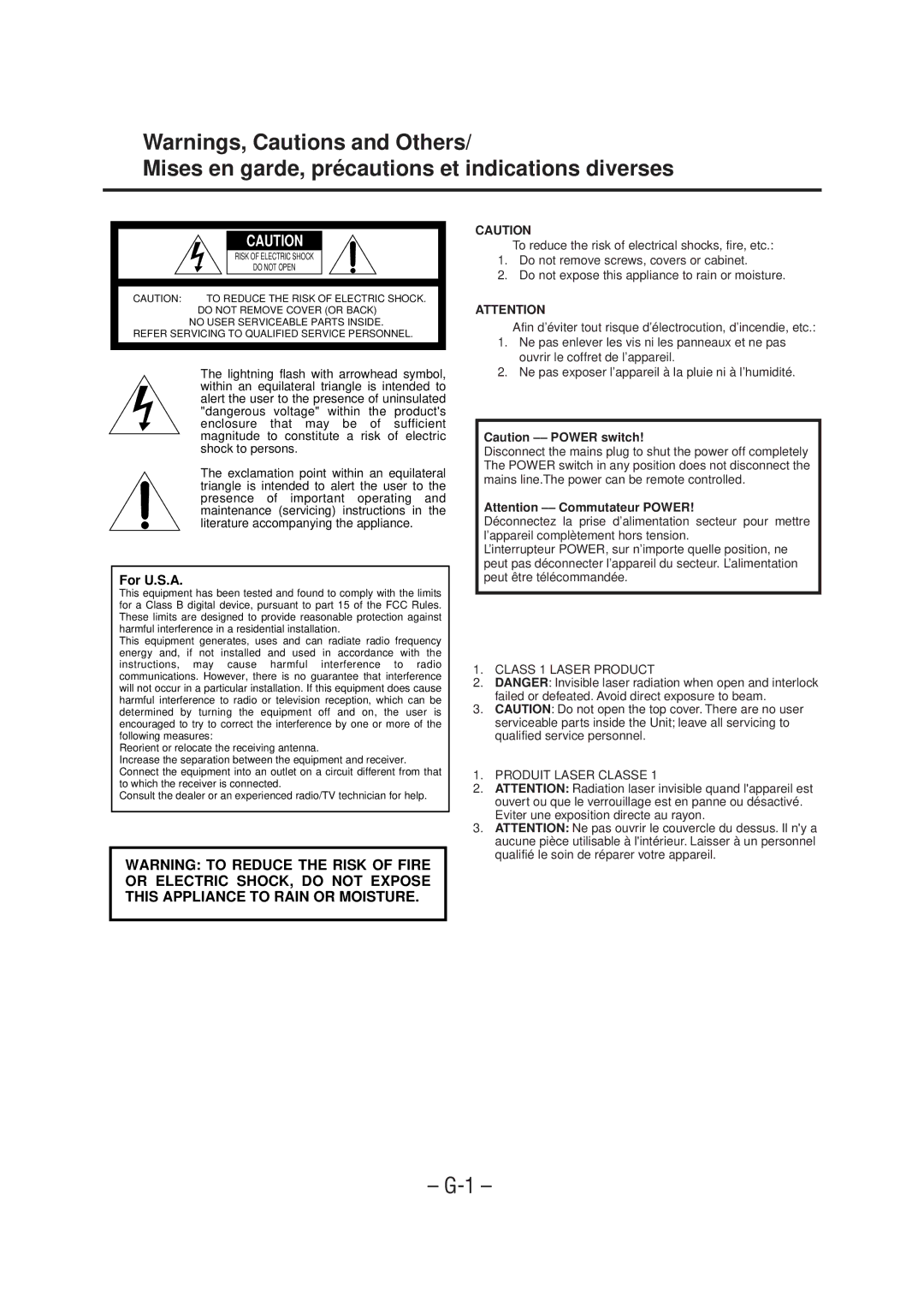 JVC MX-WMD90 manual Mises en garde, précautions et indications diverses 