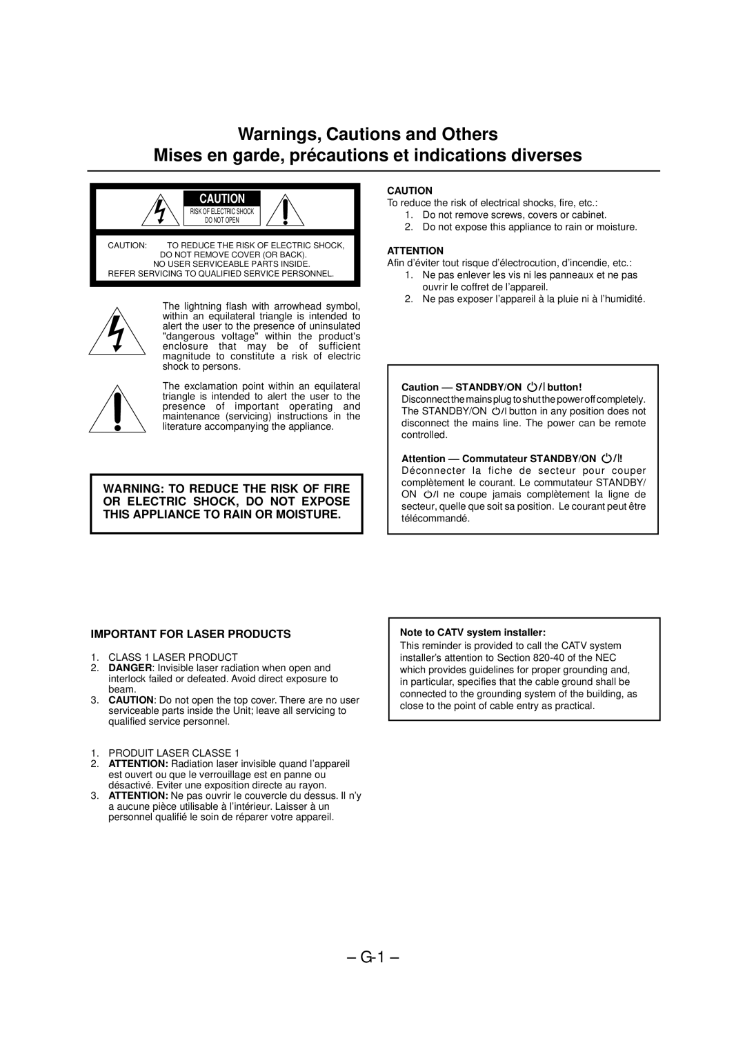 JVC NX-CDR7 manual Mises en garde, précautions et indications diverses 