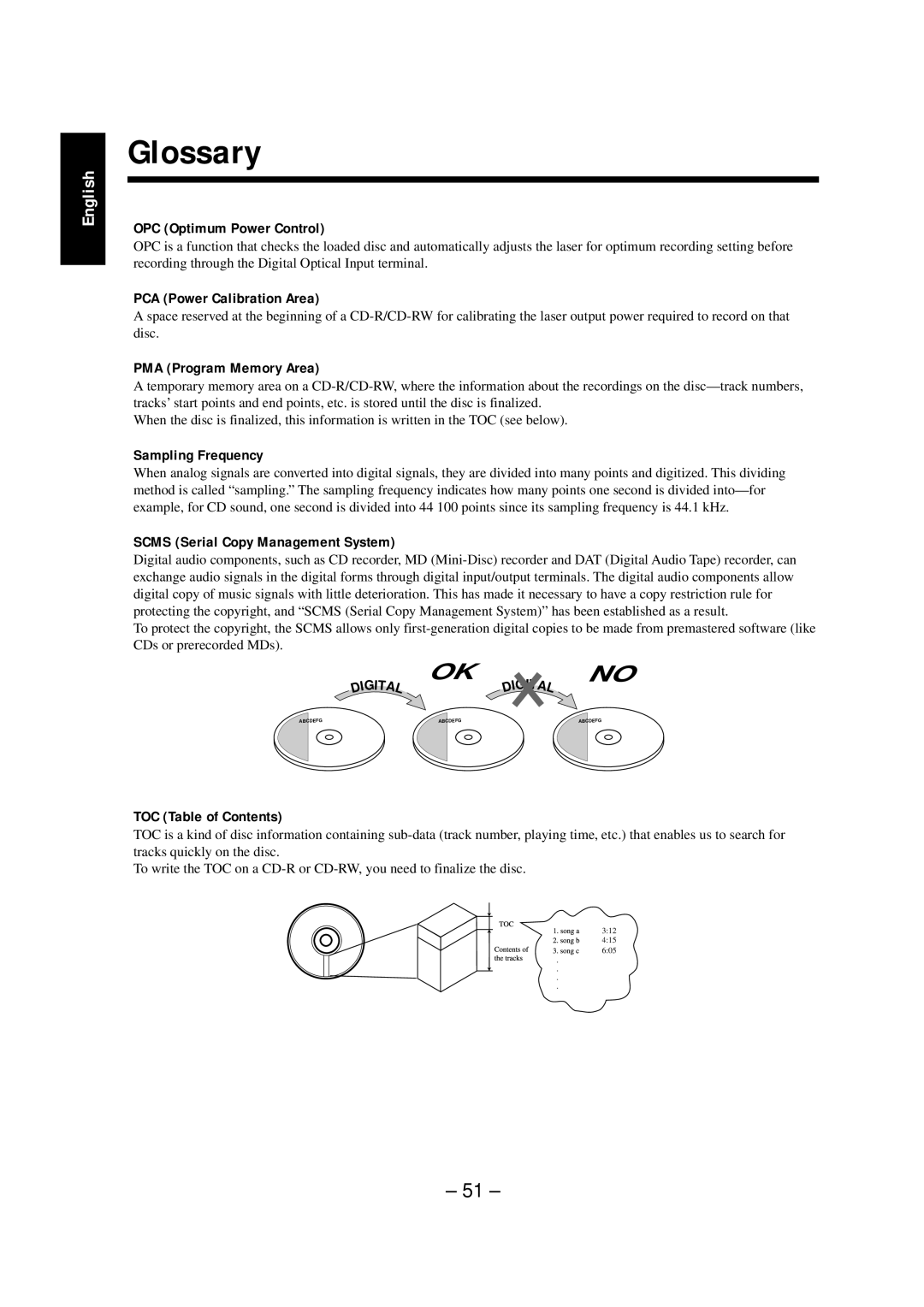 JVC NX-CDR7 manual Glossary 