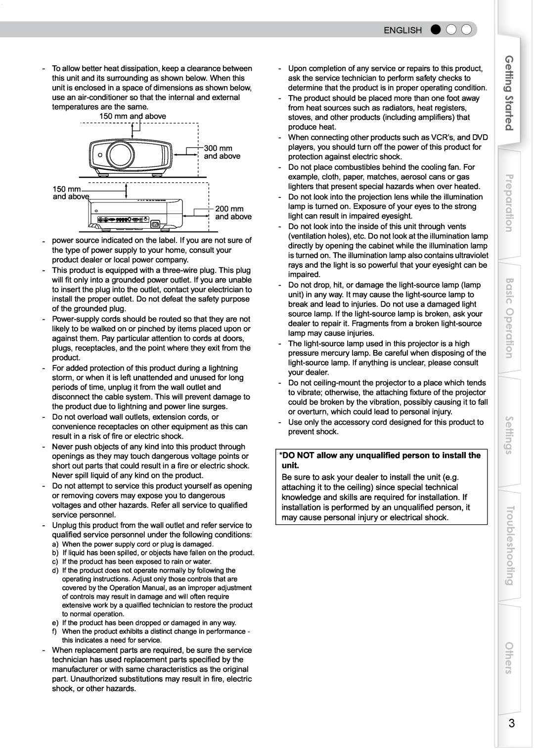 JVC PB006596599-0 manual Getting Started, Preparation Basic Operation Settings Troubleshooting Others, English 