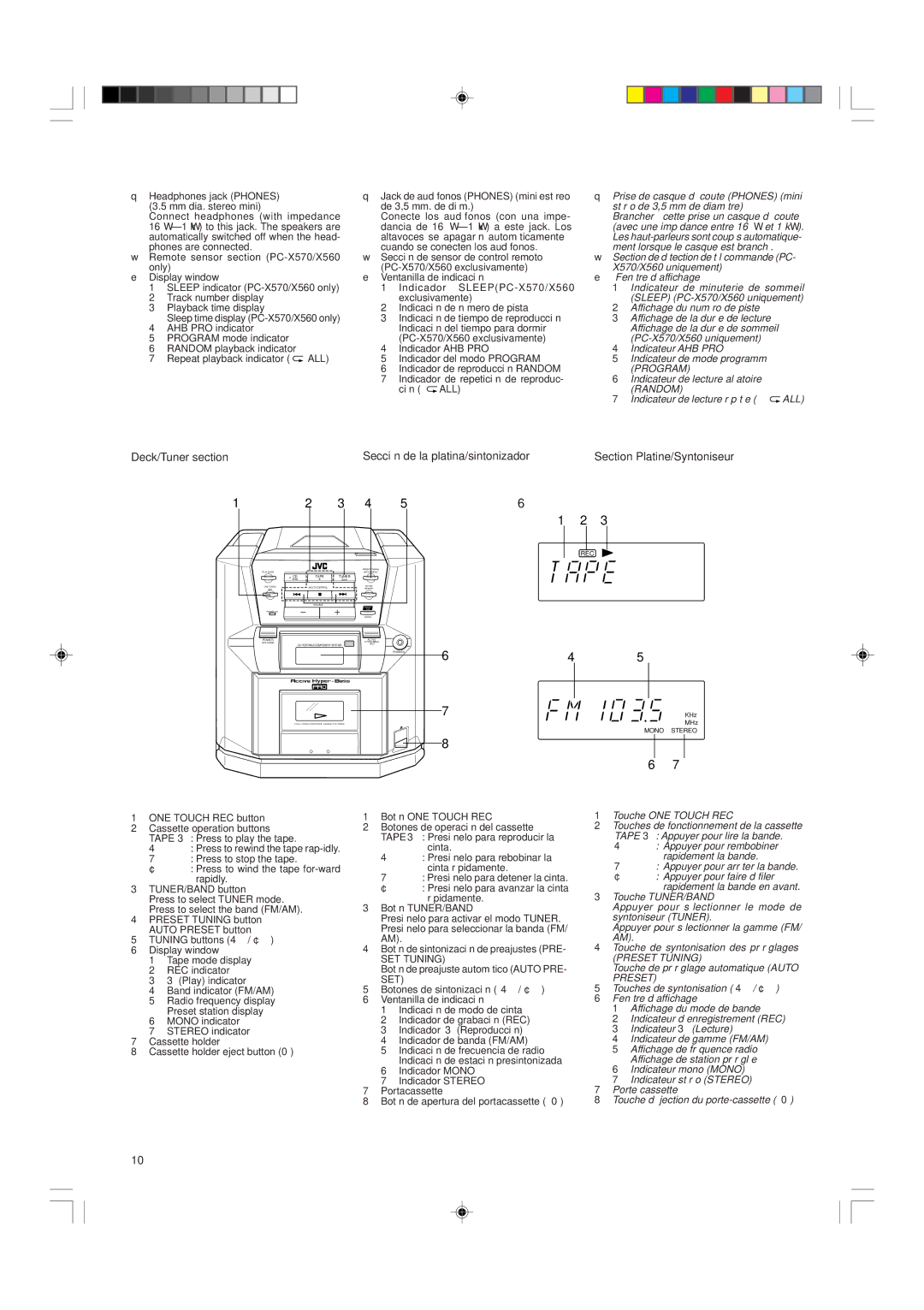 JVC PC-X560BK Prise de casque d’écoute Phones mini, Stéréo de 3,5 mm de diamètre, Ment lorsque le casque est branché 