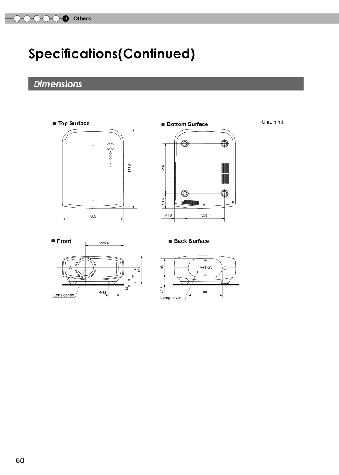 JVC PC007182399-1 warranty Specifications, Top Surface Bottom Surface, Front, Back Surface 