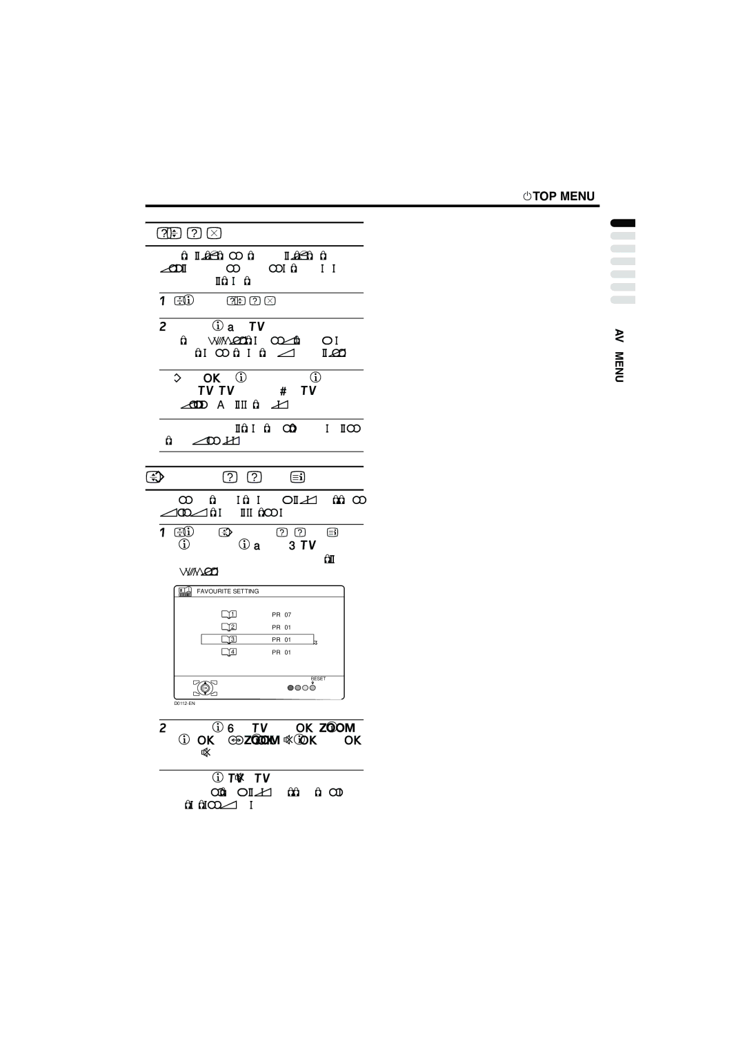 JVC PD-42B50BU, PD-35B50BU, PD-42B50BJ, PD-35B50BJ manual Favourite Setting, Choose Refresh Press the a button 