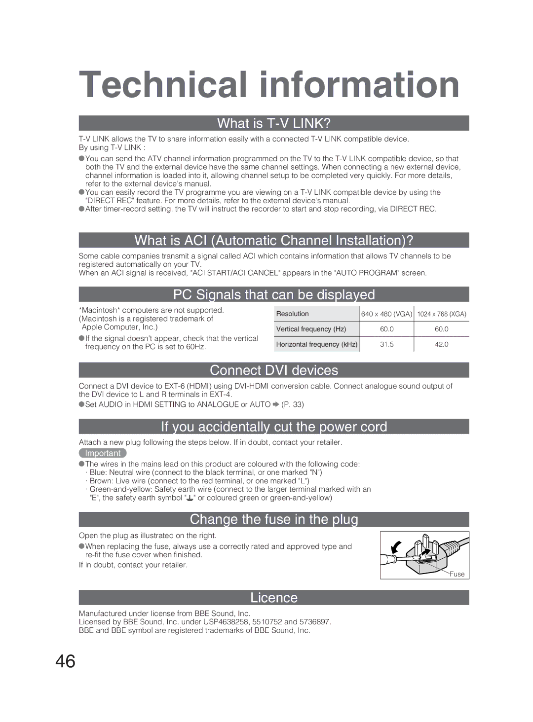 JVC PD-42DX6BJ manual Technical information, What is T-V LINK? 