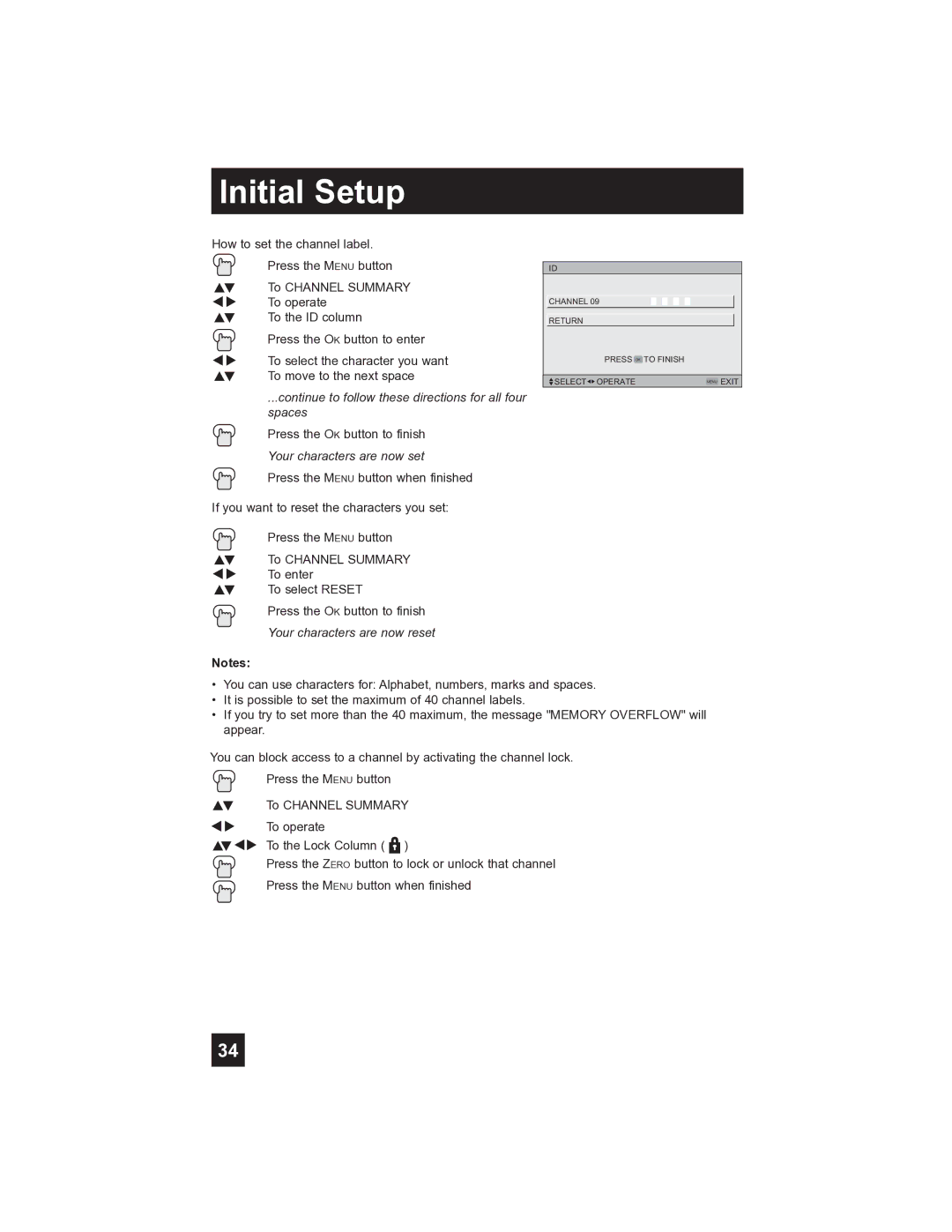 JVC PD-42V485 manual Continue to follow these directions for all four spaces 