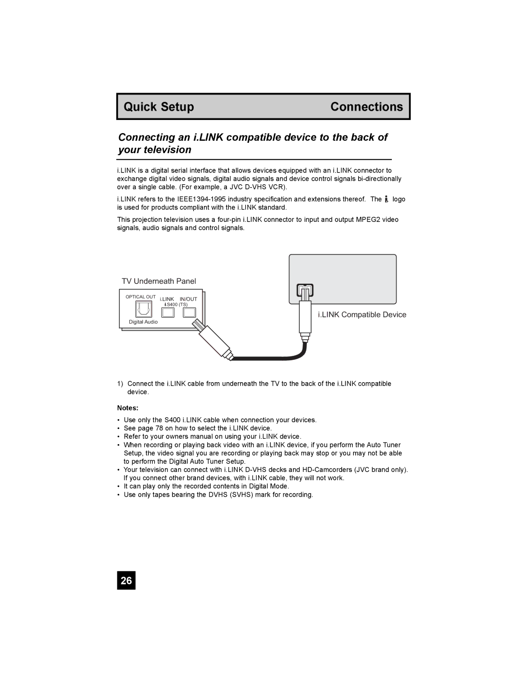 JVC PD-42X776 manual TV Underneath Panel 