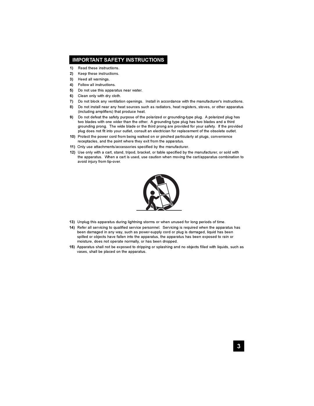 JVC PD-42X776 manual Important Safety Instructions 