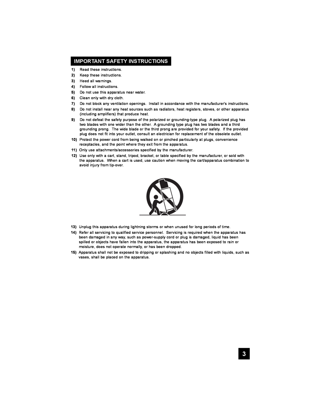 JVC PD-42X776 manual Important Safety Instructions 
