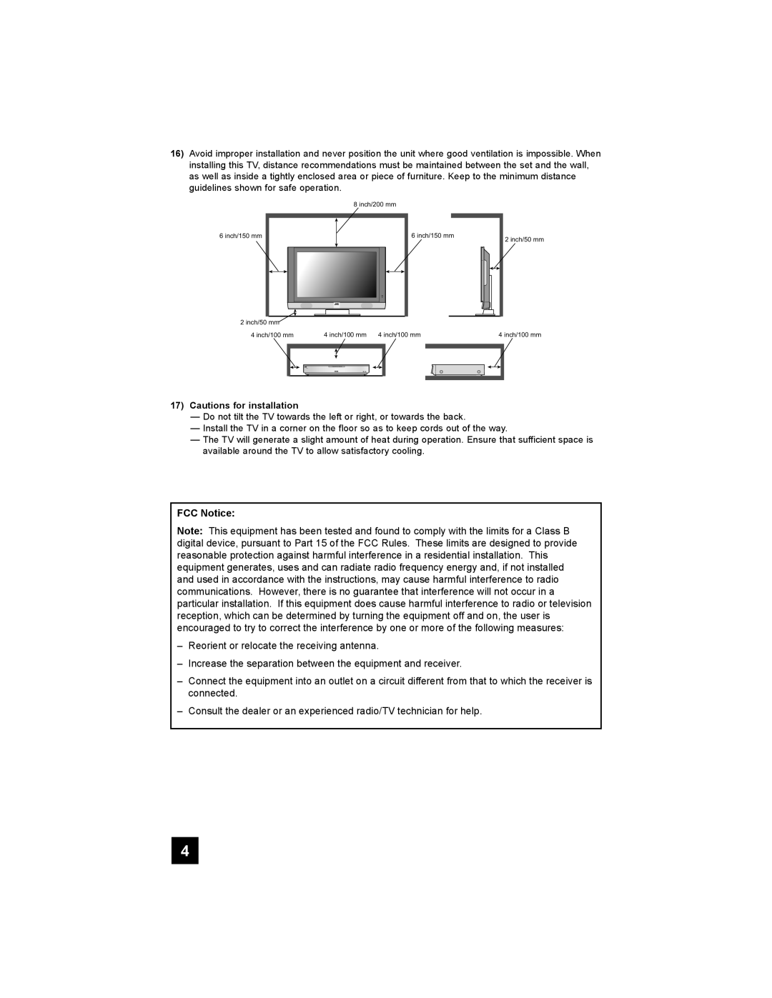 JVC PD-42X795 manual FCC Notice 