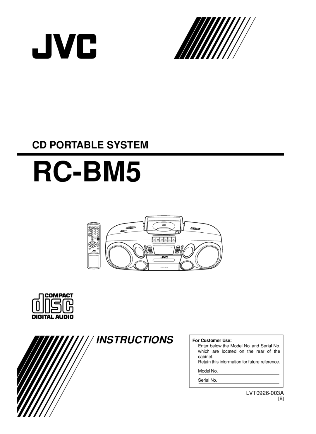 JVC RC-BM5 manual 