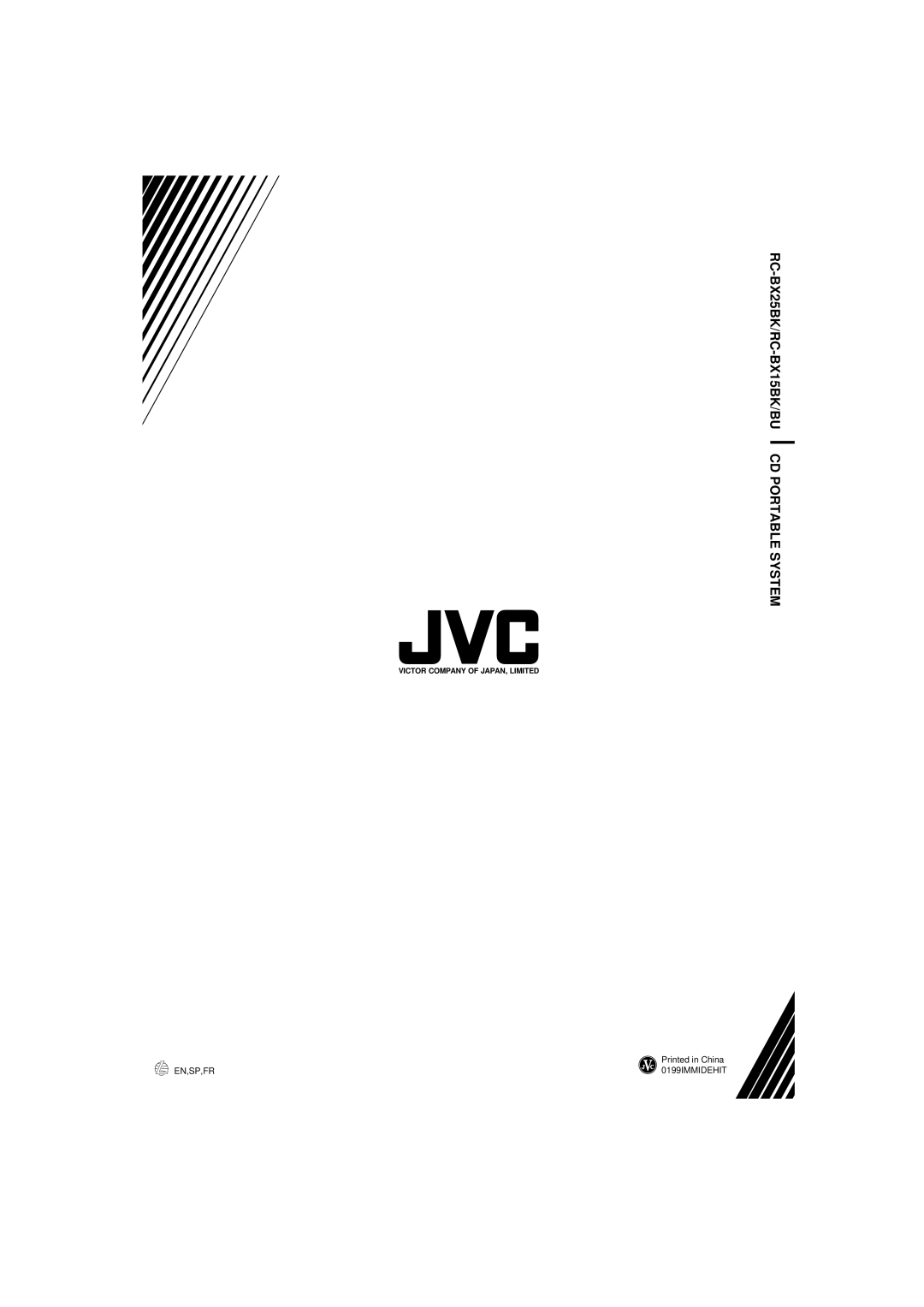 JVC RC-BX15BU system manual RC-BX25BK/RC-BX15BK/BU CD Portable System 