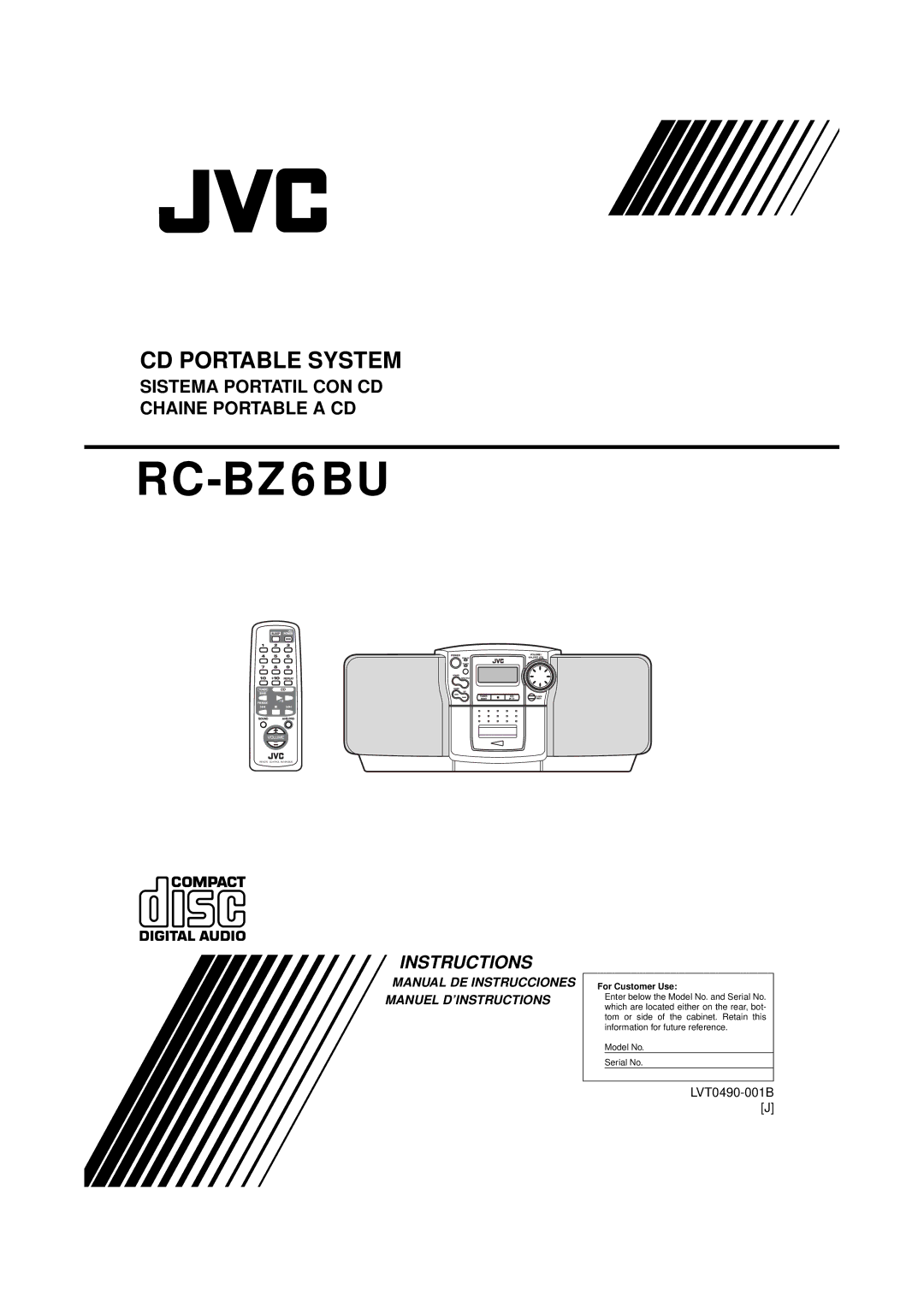 JVC RC-BZ6BU manual 