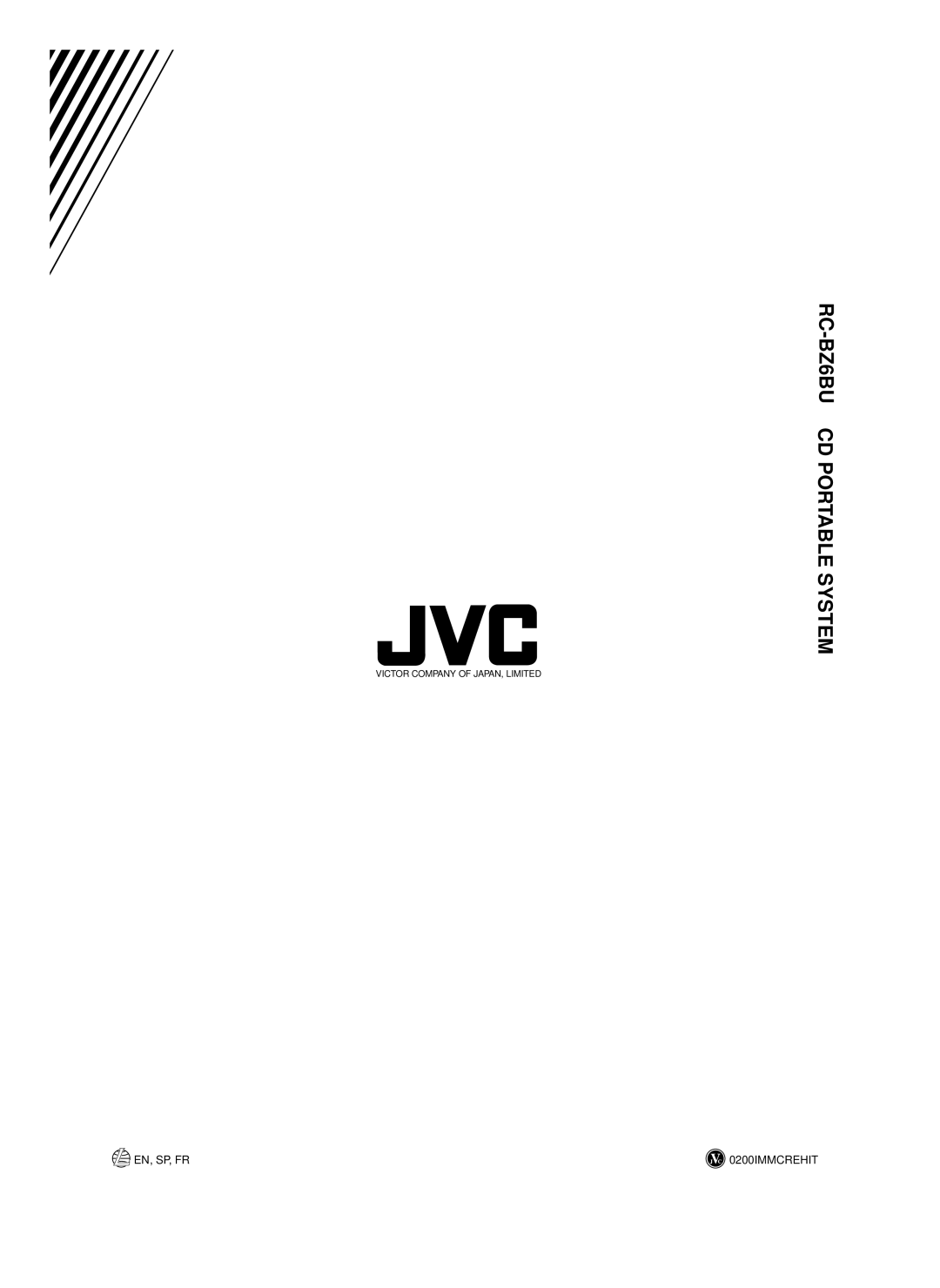 JVC manual RC-BZ6BU CD Portable System 