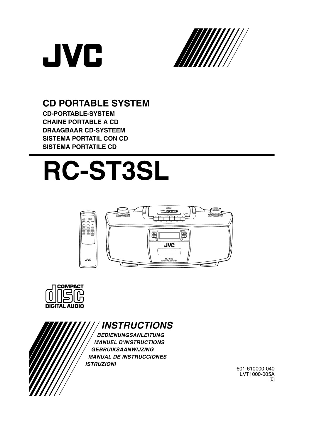 JVC rc-st3sl manual RC-ST3SL 