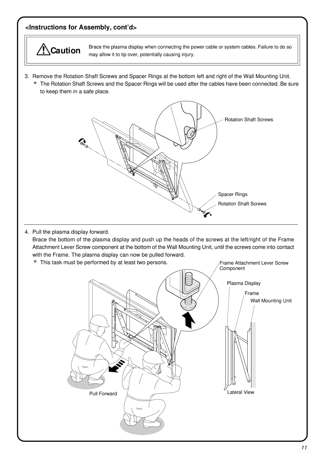 JVC RK-C42WBT3 installation instructions Instructions for Assembly, cont’d 