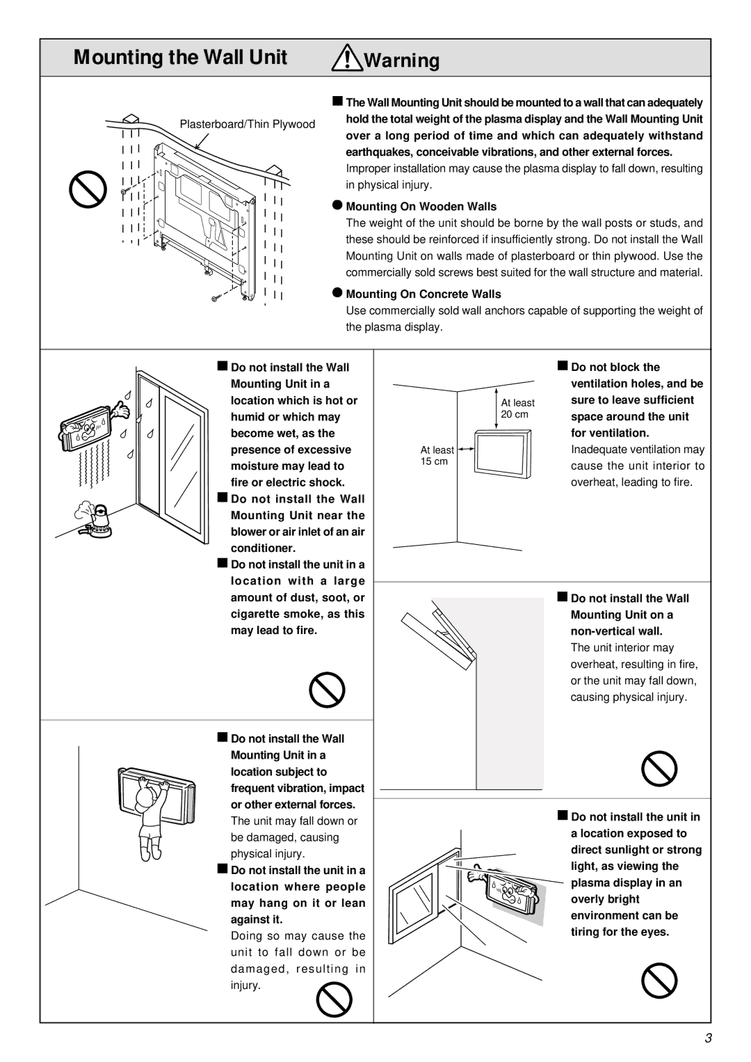 JVC RK-C42WBT3 installation instructions Mounting the Wall Unit, Mounting On Wooden Walls 