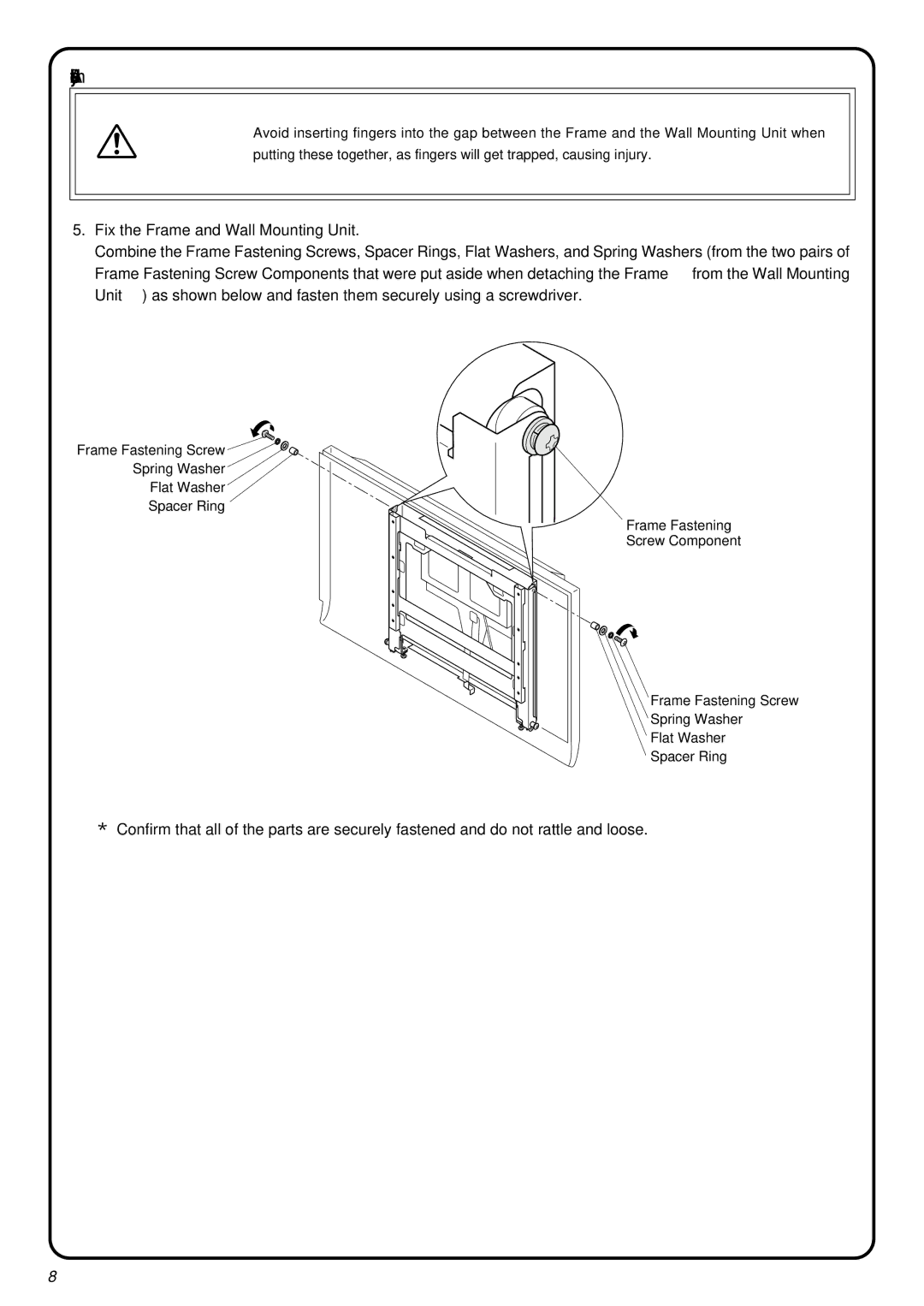 JVC RK-C42WBT3 installation instructions Instructions for Assembly, cont’d 