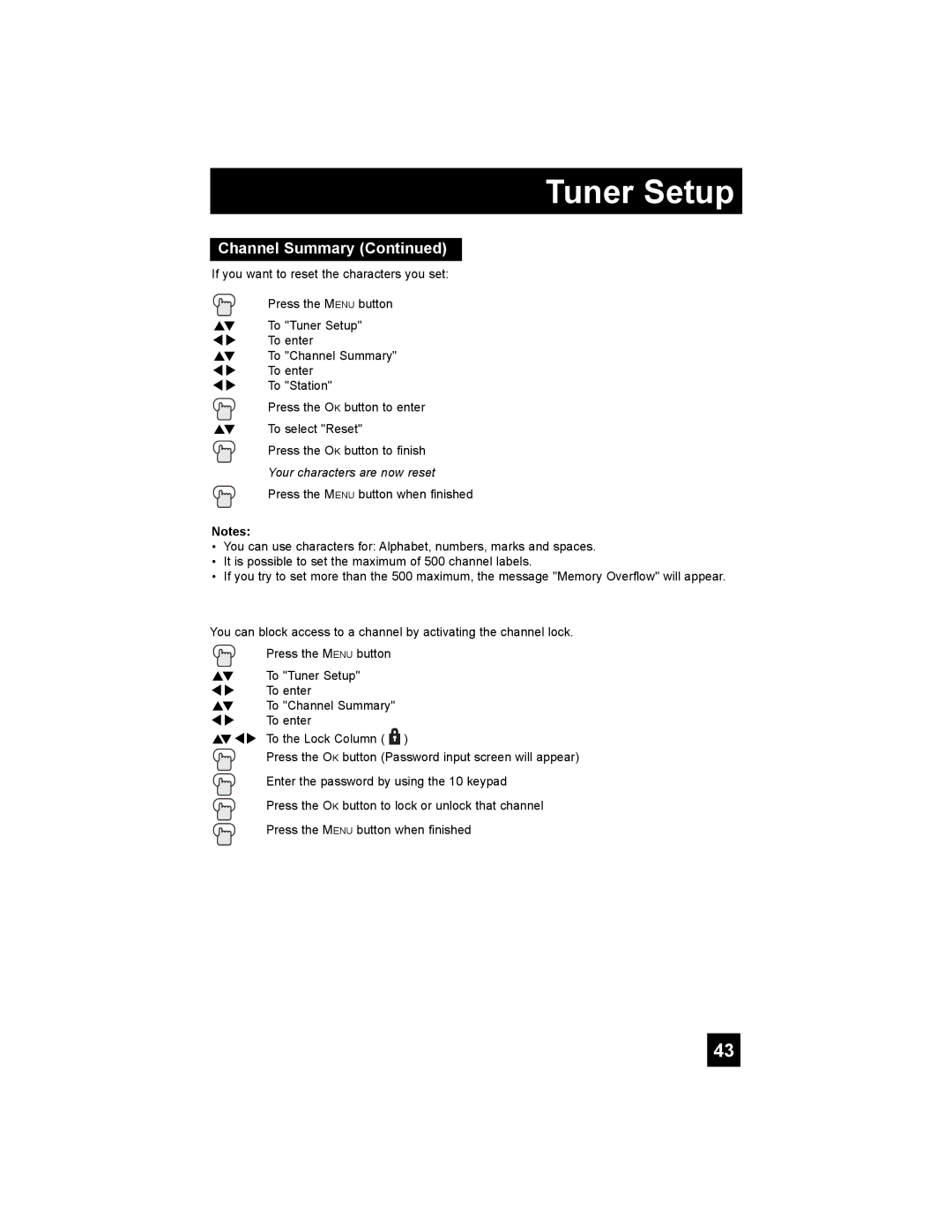 JVC RM-C1450 manual Your characters are now reset 