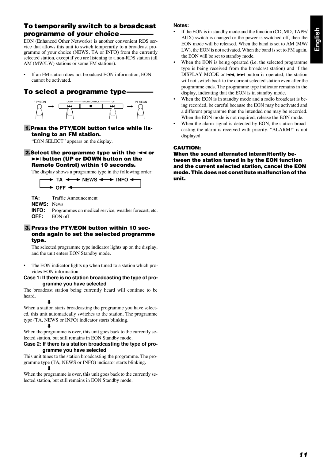 JVC RM-RXUV9RMD manual To select a programme type, News News 