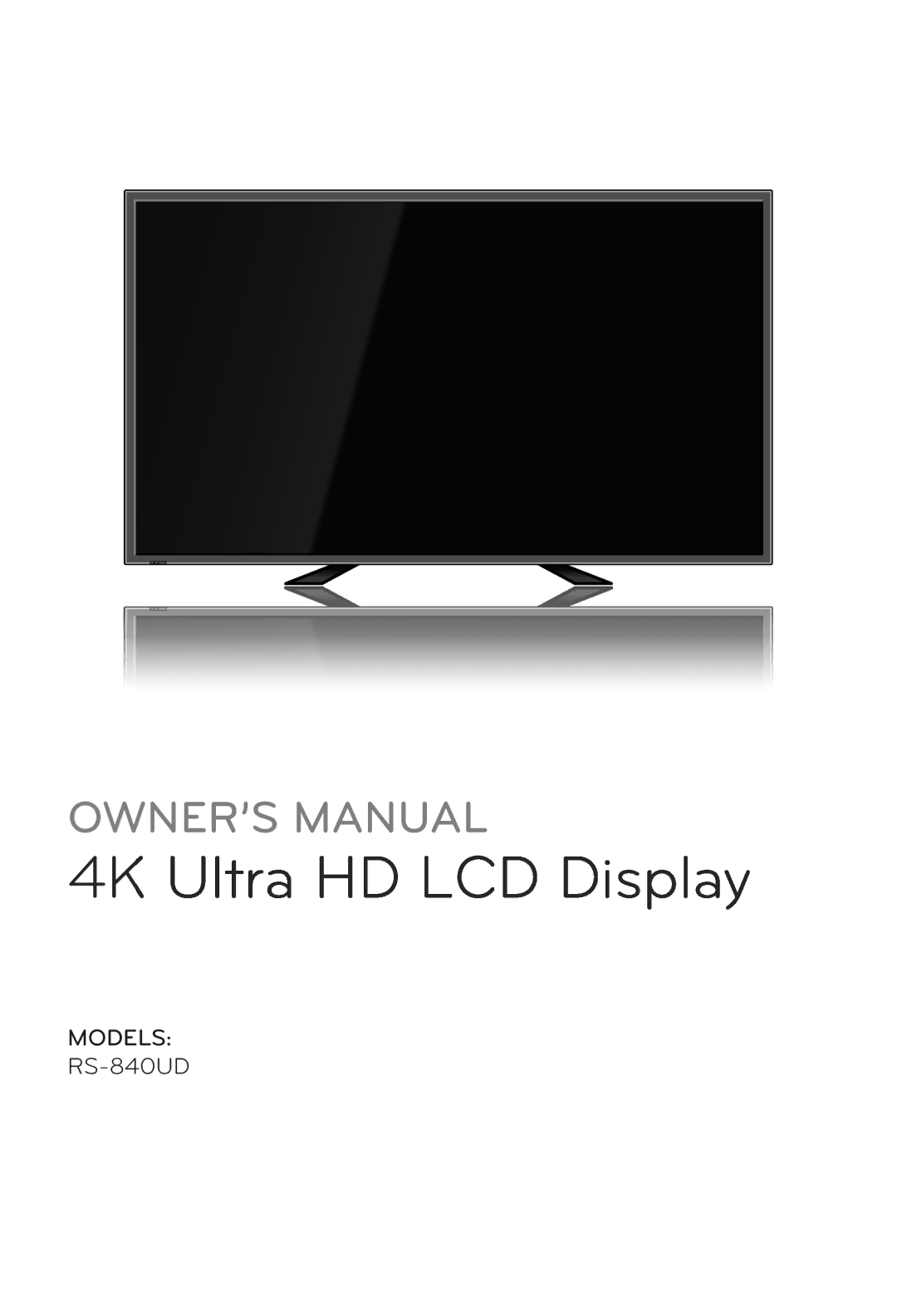 JVC rs-840UD owner manual 4K Ultra HD LCD Display 