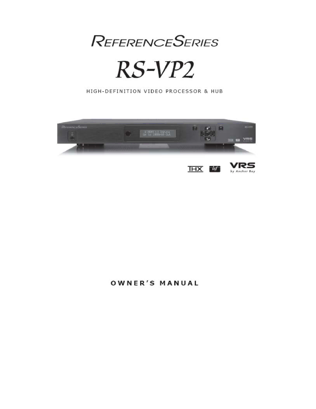 JVC RS-VP2 manual 