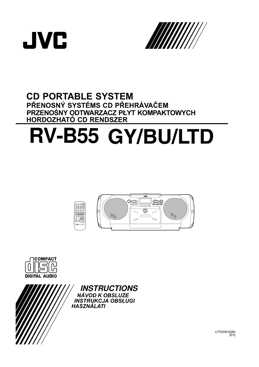 JVC RV-B55BU, RV-B55GY, RV-B55LTD, LVT0209-004A, LVT0209-008A, 0399MNMUIAJEINEN manual CD Portable System 