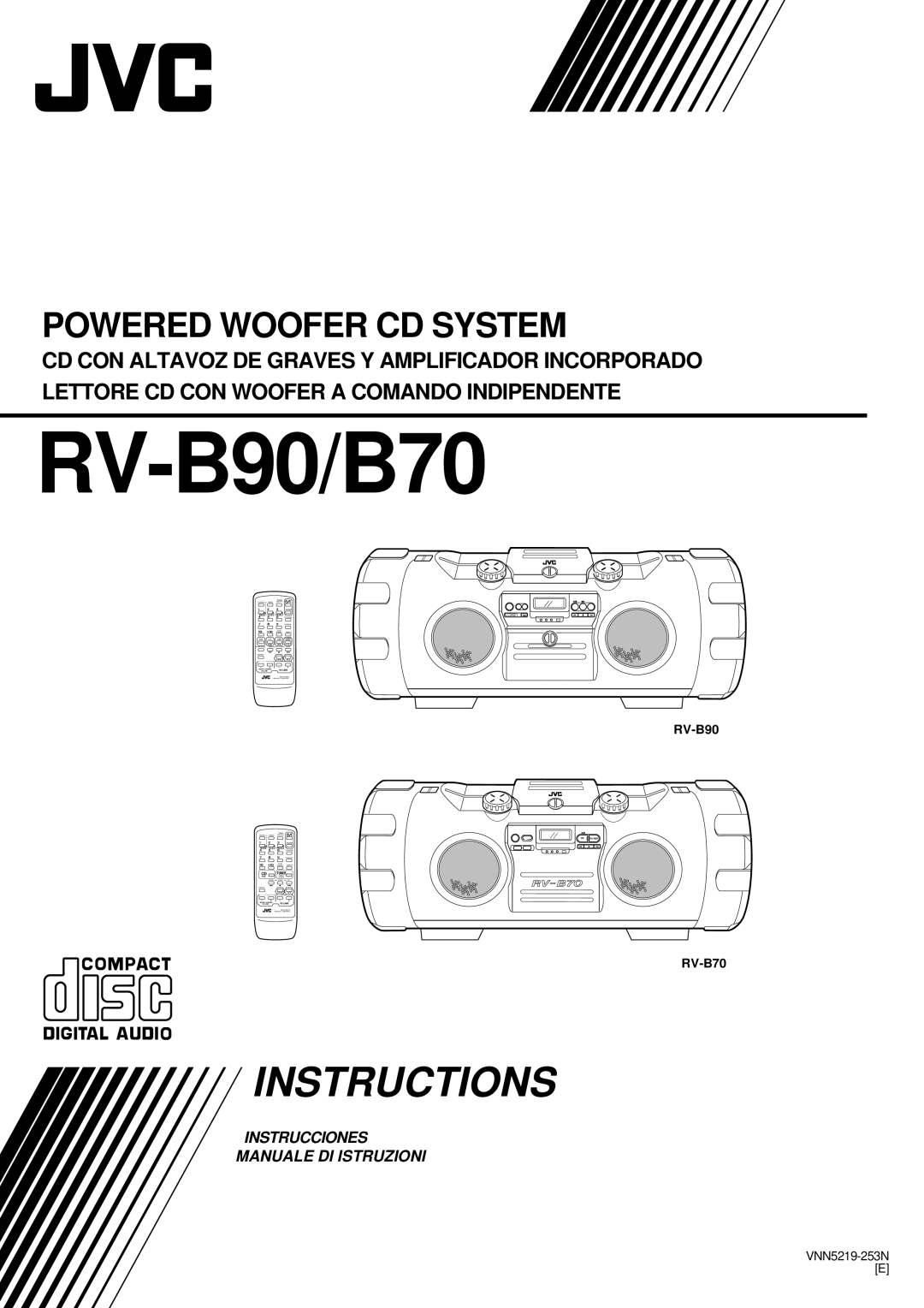 JVC RV-B90 manual RV-B70 