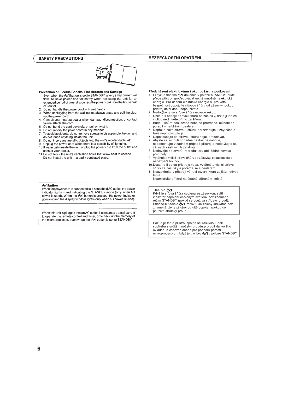 JVC RV-B99BK manual BEZPEÈNOSTNå OPATØENå 