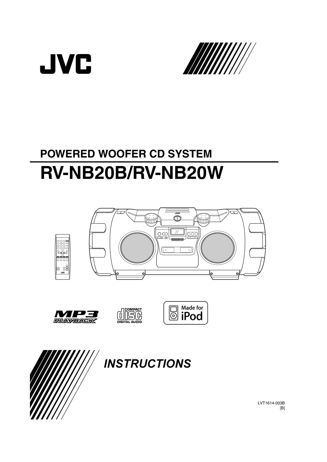 JVC RV-NB20B, RV-NB20W manual LVT1614-003B B 