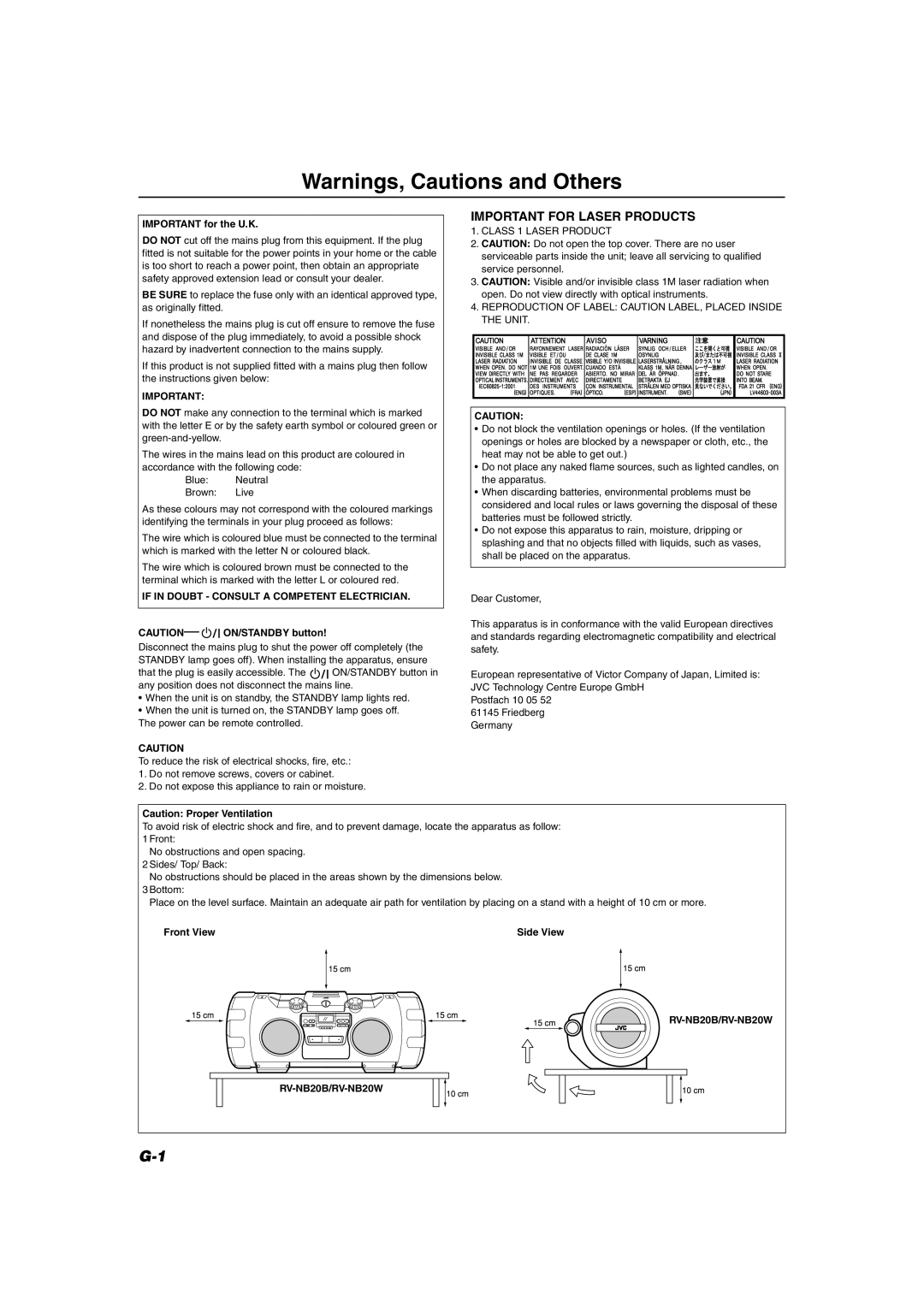 JVC manual RV-NB20B/RV-NB20W 