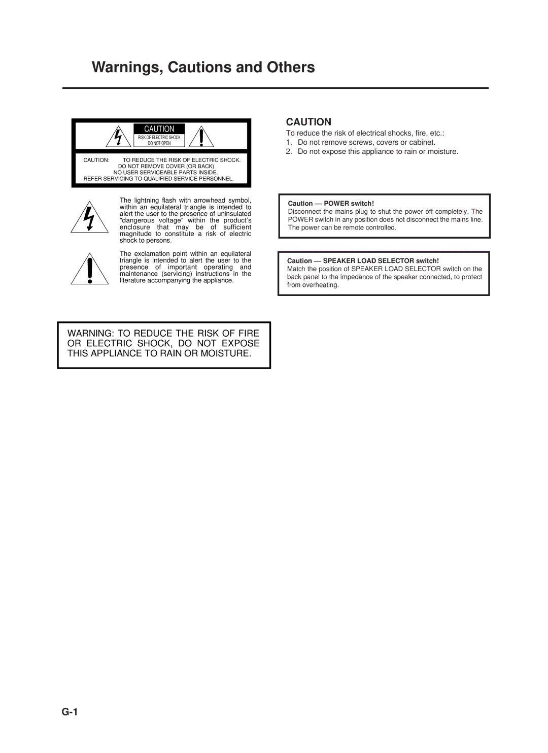 JVC RX-1024VBK manual To Reduce the Risk of Electric Shock 