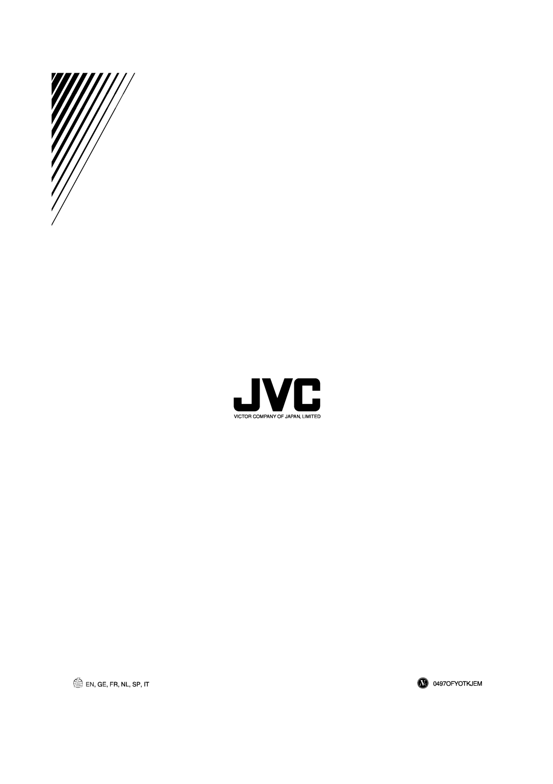 JVC RX-430VBK manual En, Ge, Fr, Nl, Sp, It, 0497OFYOTKJEM, Victor Company Of Japan, Limited 