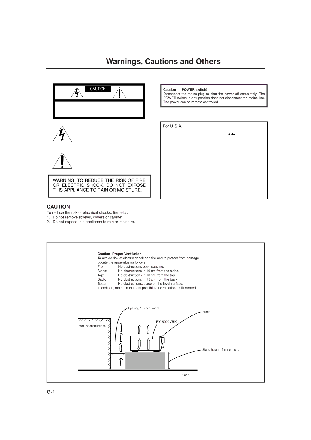 JVC RX-5000VBK manual For U.S.A 