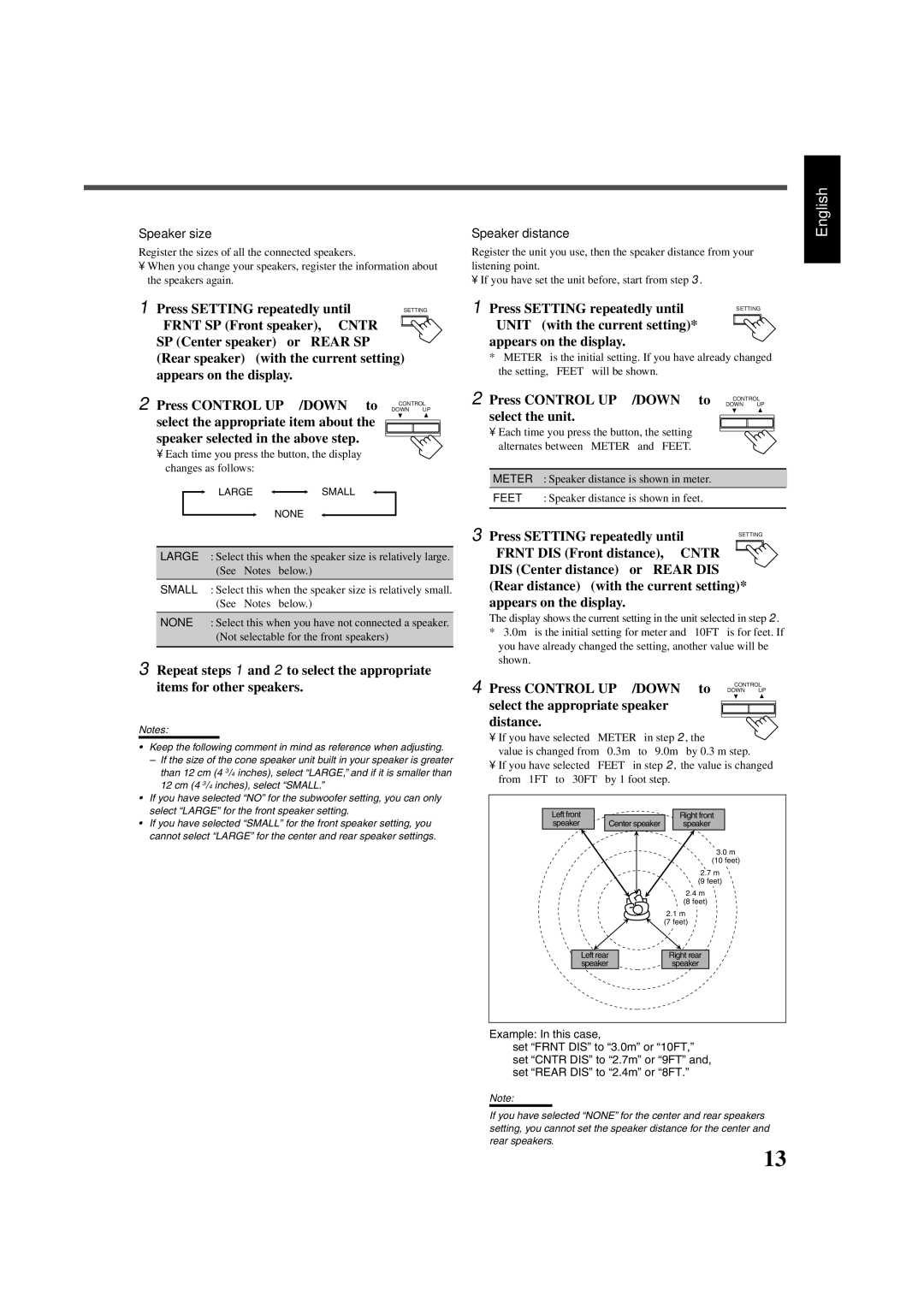 JVC RX-5022VSL, RX-5020VBK manual Unit with the current setting Appears on the display 