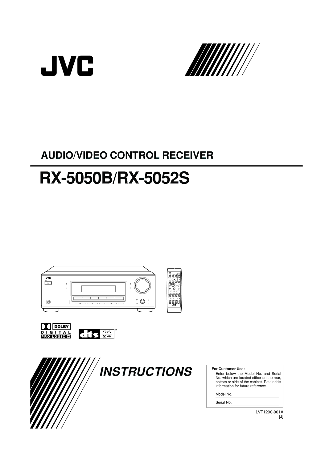 JVC manual RX-5050B/RX-5052S, LVT1290-001A J 