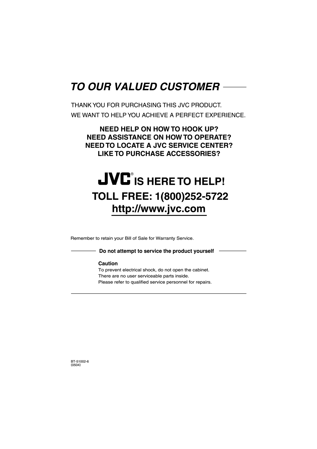 JVC RX-5060B manual 