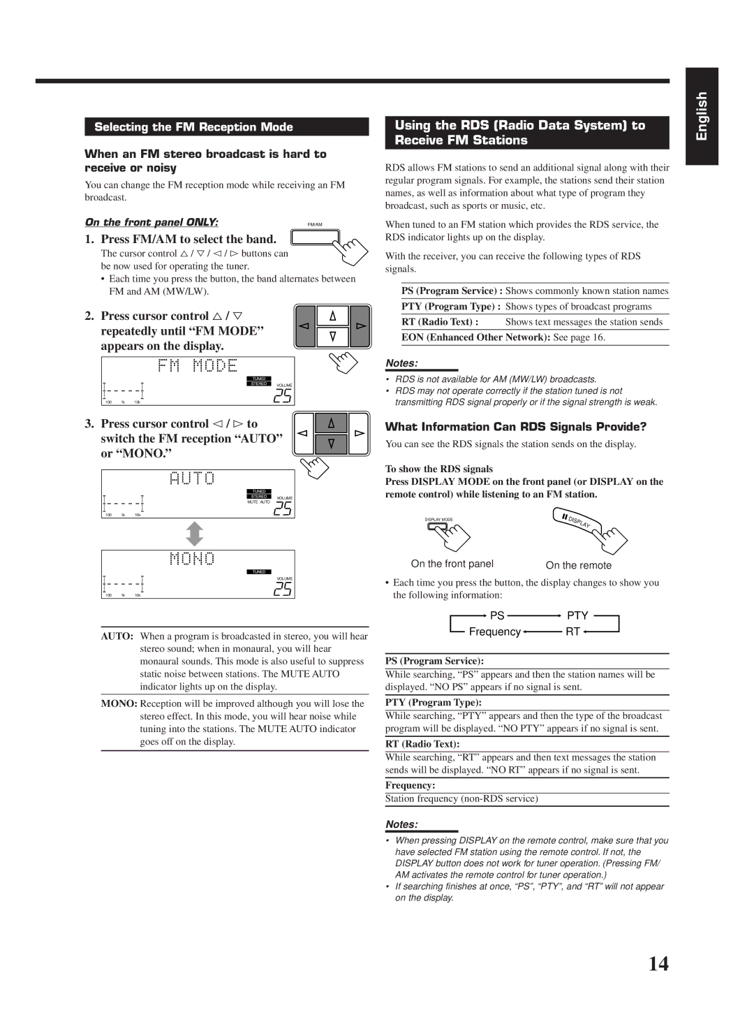 JVC RX-668RBK manual Using the RDS Radio Data System to Receive FM Stations, What Information Can RDS Signals Provide? 