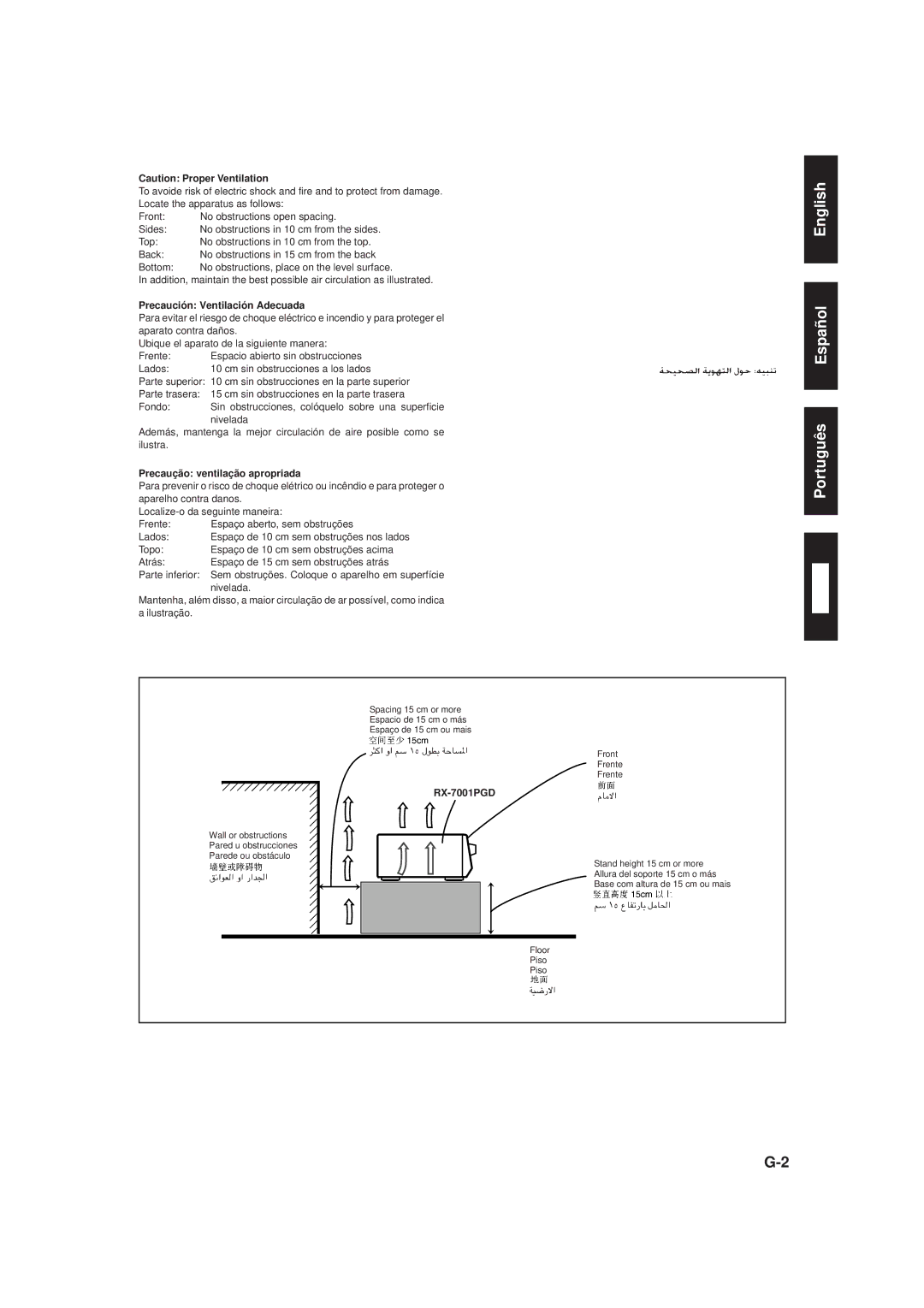 JVC RX-7001PGD manual English Español Português 