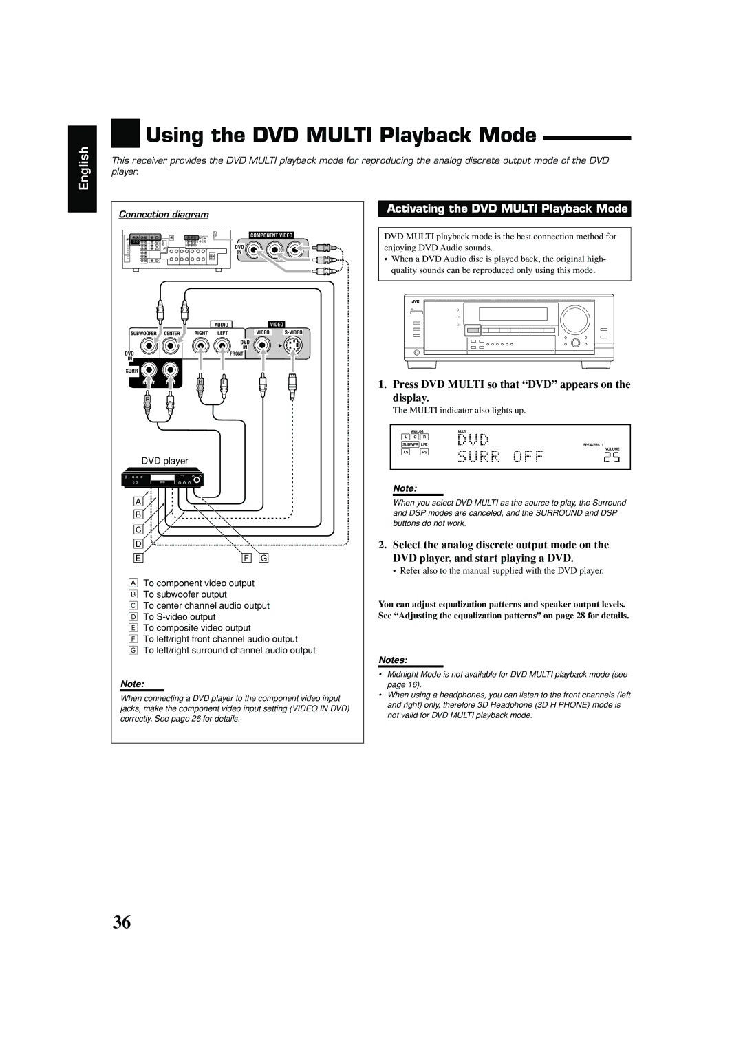 JVC RX-7042S, RX-7040B manual Using the DVD Multi Playback Mode 