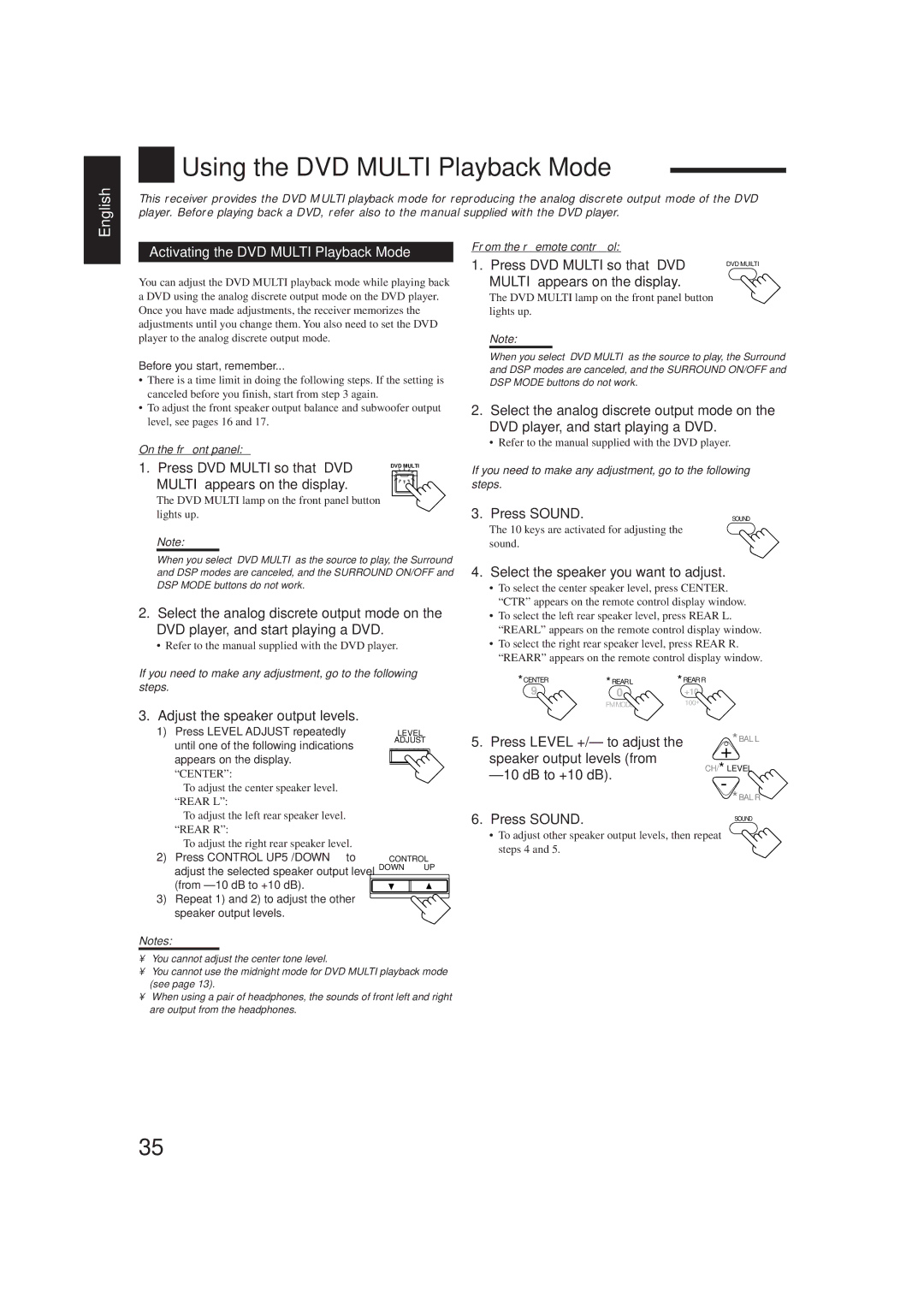 JVC RX-8012VSL manual Using the DVD Multi Playback Mode, Activating the DVD Multi Playback Mode 