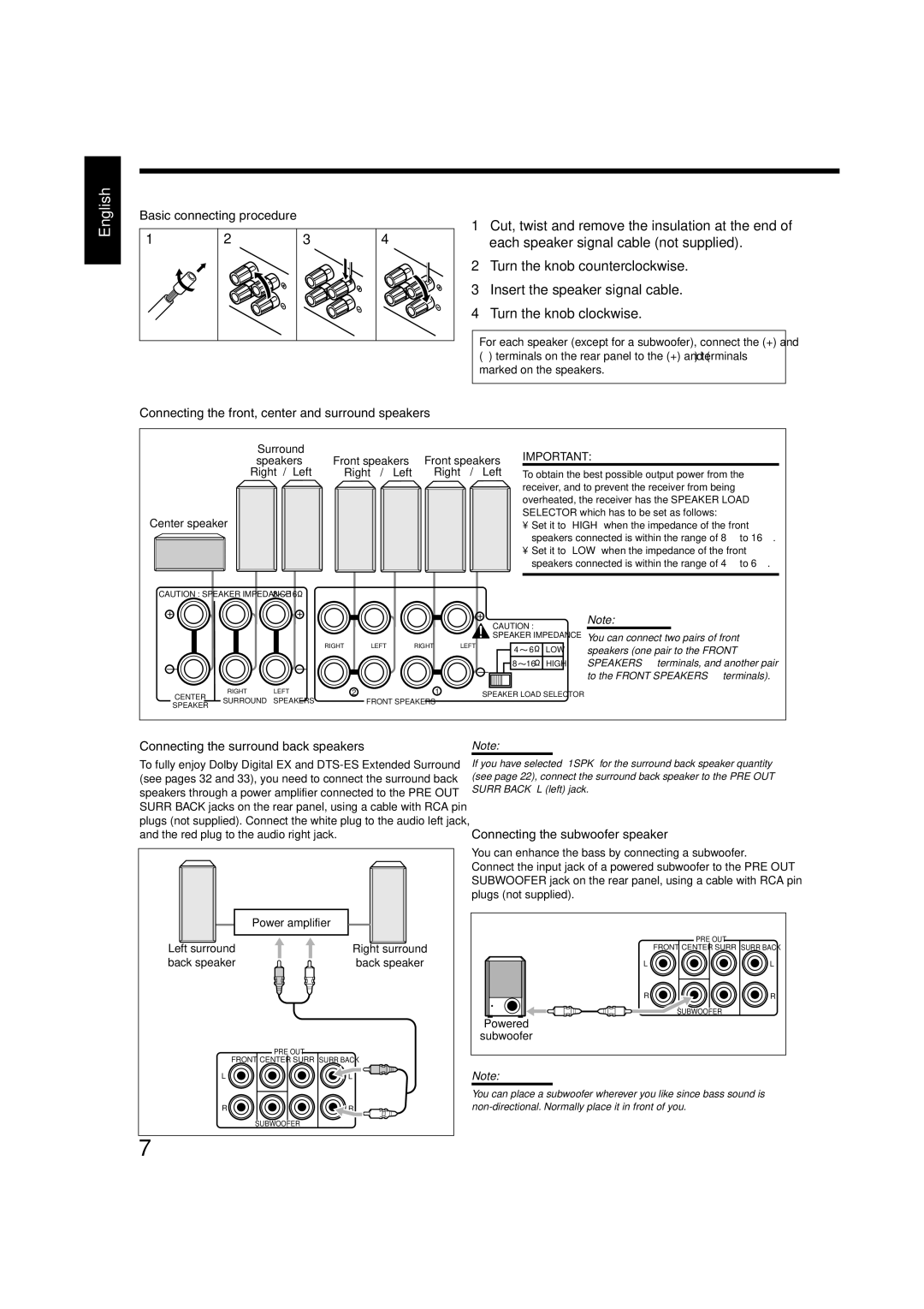 JVC RX-8020VBK manual Basic connecting procedure 