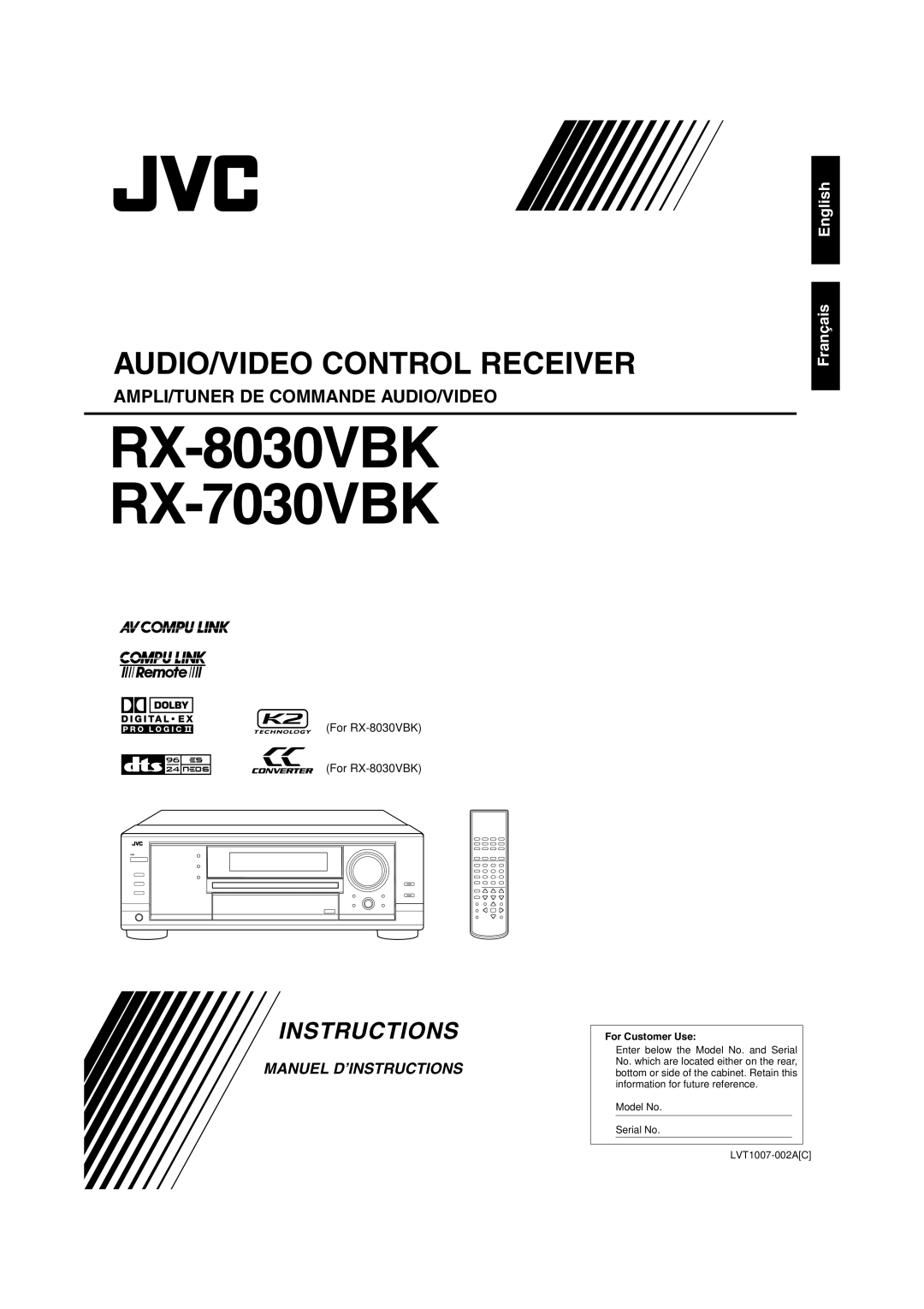 JVC manual RX-8030VBK RX-7030VBK 