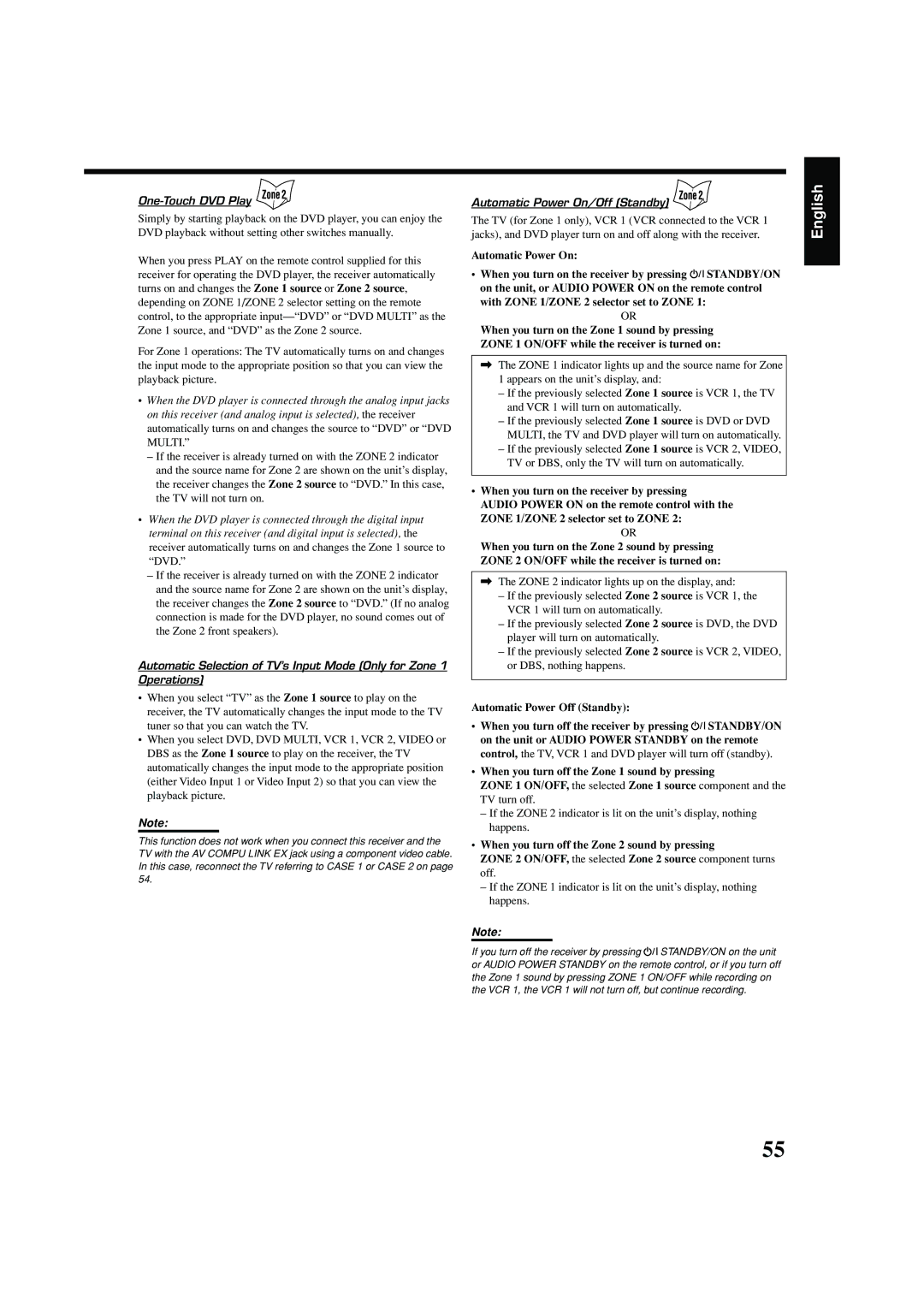 JVC RX-8040B manual Automatic Power Off Standby 