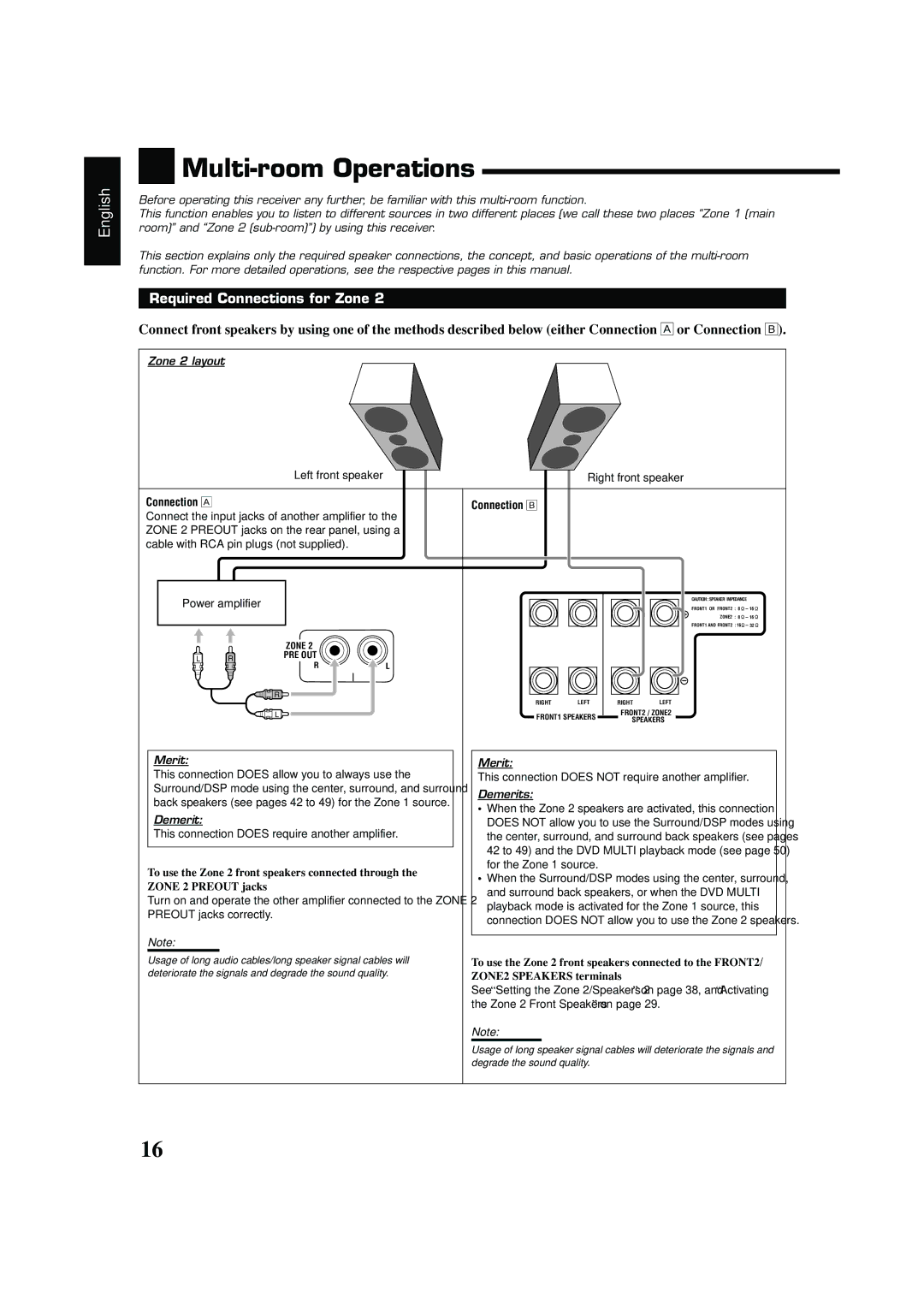 JVC RX-8040B manual Multi-room Operations 