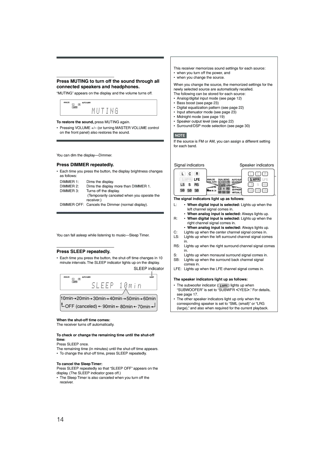 JVC RX-D201S manual Turning off the sounds temporarily, Changing the display brightness, Basic adjustment of auto memory 