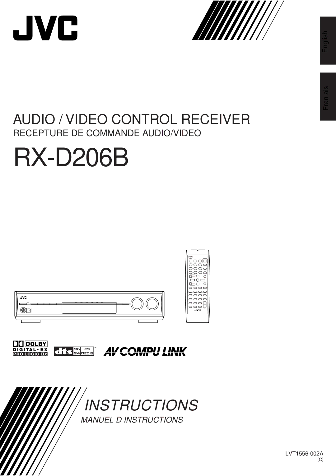 JVC RX-D206B, RX-D205S manual 