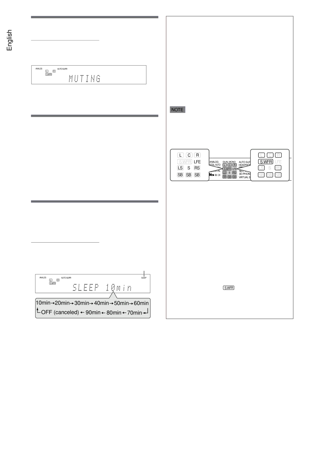 JVC RX-D205S, RX-D206B manual Turning off the sounds temporarily 