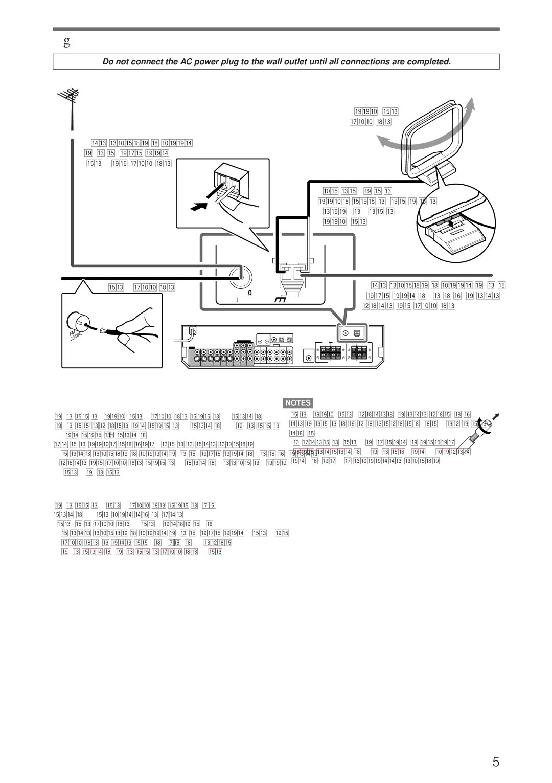 JVC RX-D205S, RX-D206B manual Connecting the FM and AM antennas, AM antenna connection, FM antenna connection 